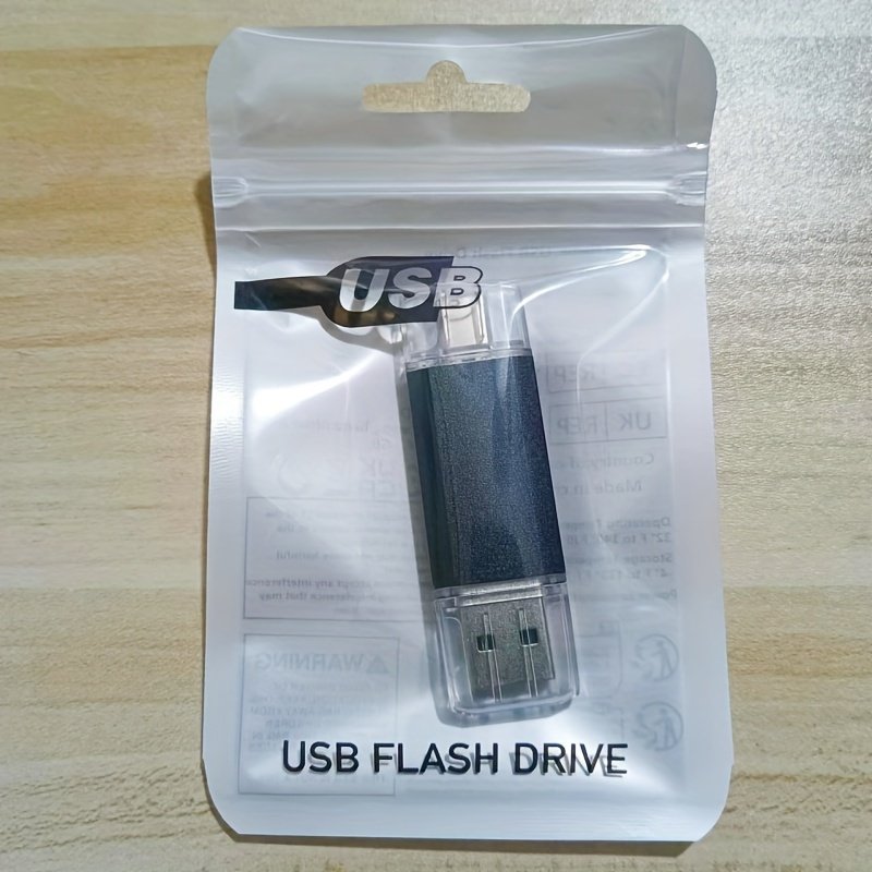 USB C Flash Drive 100GB/16GB/512MB Dual C-Type Thumb Drive C-Type 2-in-1 USB 2.0 Dual Interface Flash Drive High Speed OTG Thumb Drive Metal Memory Stick Photo Stick For Android Smartphones And Tablets - Image 5