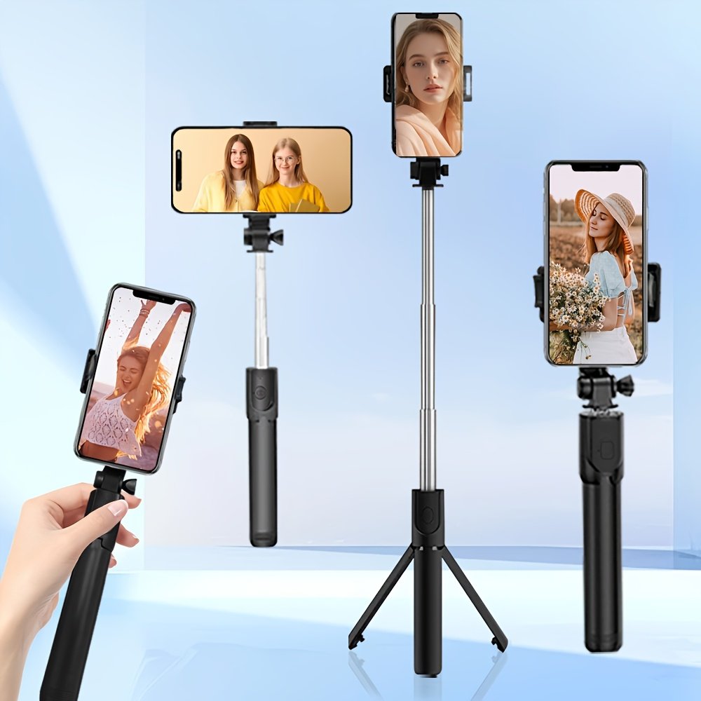 Stable Tripod for Smartphones and Cameras, Anti-Shake Selfie Stick with Desktop Tripod Stand, Indoor/Outdoor Live Streaming, ABS Material, Photography, Selfie Stick - Image 10