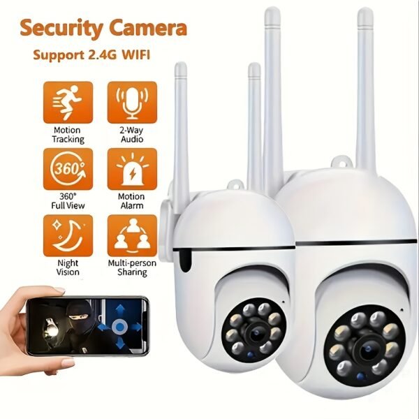 OURLIFE 1080P HD Wireless Security Camera with Color Night Vision, Two-Way Audio, Pan/Tilt/Zoom - WiFi Enabled Smart Home & Pet Tracking Camera, Perfect Christmas & Thanksgiving Gift - Image 8