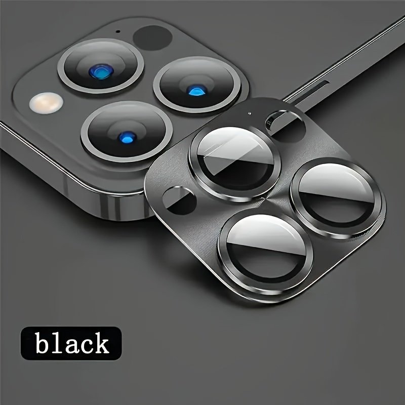Protective Camera Lens Cover Made Of Golden Metal Ring Tempered Glass For IPhone 16 Pro Max/15 Pro/14 Pro Max/Plus/13 Pro/14/13/Mini/12/11/16/15Promax, Ultra-clear, Scratch-resistant, Easy To Install, Full Coverage Lens Protector - Image 7