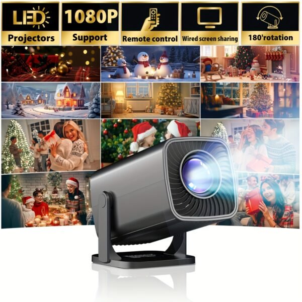 Smart Portable Home Theater Movie Projector - EU Plug, Easy to Carry, Enjoy Anytime, Anywhere, Upgrade Your Viewing Experience HD Mini Projector - Vivid 3D Vision, Small And Portable, Compatible with a Variety of Devices, Suitable for Home Theater/Office - Image 7