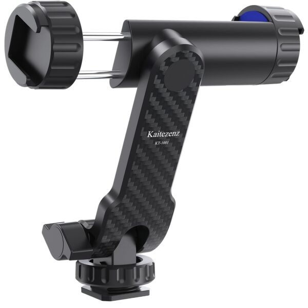 The Mobile Phone Holder Comes with 2 Cold Shoes. The Mobile Phone Tripod Bracket Is Suitable for All Mobile Phones. The Mobile Phone Bracket Is Connected to The Tripod And Can Rotate 360 Degrees And Can Be Tilted Forward And Backward. - Image 5
