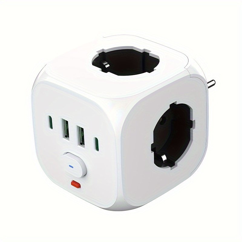 Universal Multi-Port Charger with 6 Type-C & 4 USB-A Ports, 30-50W Fast Charging Power Adapter, Travel Friendly with European Standard Plug, 110V/220V Compatible, Charges 7 Devices Simultaneously - Image 5