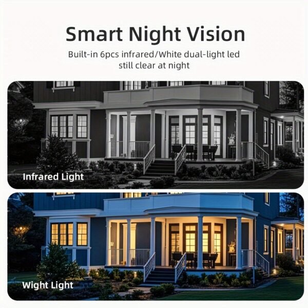 1080P WiFi Security Camera with Night Vision, 355° Two-Way Audio, AI Motion Detection, Color Night Vision, USB Powered, Wall Mountable, Non-Waterproof - Ideal for Home Surveillance - Image 4
