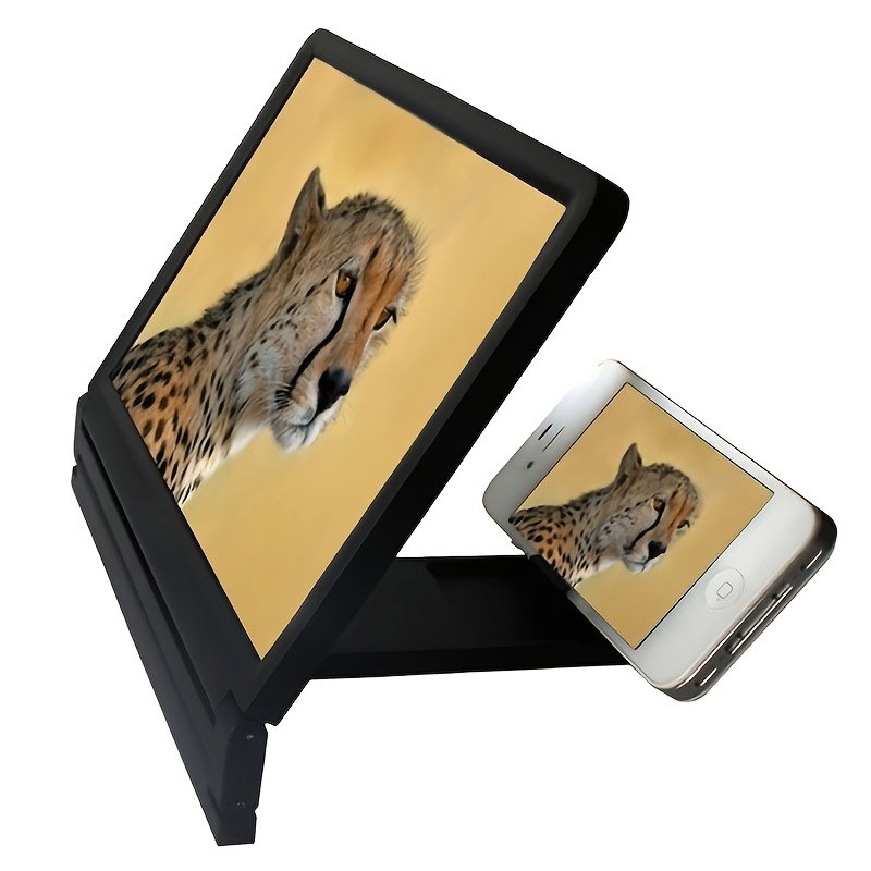 1pc Foldable Phone Stand with Amplifier, 3D HD Large Screen Display, Ergonomic Design for Comfortable Viewing, Reduces Eye Strain, Suitable for Movies, Videos, TV Shows, Gaming, Compatible with Most Smartphones - No Battery Required - Image 2