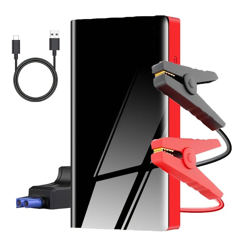 Portable Car Jump Starter with a 1000A Capacity, Suitable for 6.0L Gasoline And 3.0L Diesel Engines, Featuring Extended Smart Jumper Cables, a Light, And a Compact Design. - Image 2