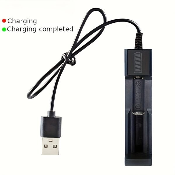 Portable USB Battery Charger with LED Indicator, Single and Dual Slot Charging, ≤36V Operating Voltage - USB Powered (Battery Not Included), Power Supply - Image 2