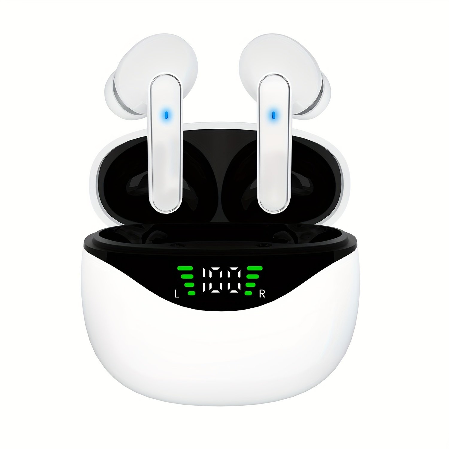 1 Pair LIFEBEE True Wireless Earbuds with Digital LED Power Display, TWS In-Ear Headphones with ENC Noise Cancelling, Built-in Condenser Mic, Sports Exercise Earphones with Deep Bass, Type-C Rechargeable Case, 300mAh Lithium Polymer Battery, Wireless Open - Image 7