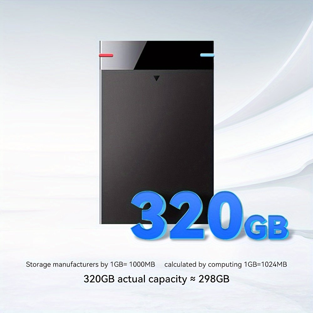 Small Capacity External Hard Drive, 320G Portable Hard Drive, Portable External Storage Hard Drive, USB3.0 High-speed Reading and Writing, Mechanical Hard Drive, Supports Notebook, Mobile Phone and Computer - Image 6
