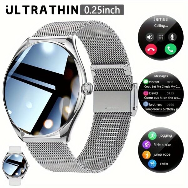 Stylish Ultra-thin Smart Watch Gift For Men And Women, Featuring A 1.43-inch Full Touch Screen, With SMS And Call Functions, Compatible With Android/iPhone, Fitness Activity Tracker Watch, Multiple Sports Modes, Pedometer, Distance, 100+ Sports Modes - Image 9