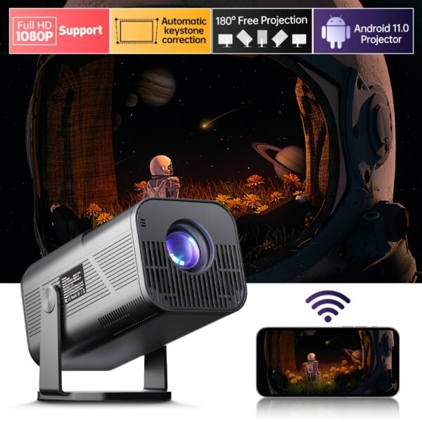Ultra-Clear 4K Portable Wireless Projector - Perfect for Home Theater, Office & Parties | HDTV Compatible with USB & AV | Easy Setup | Ideal Christmas Gift - Image 5