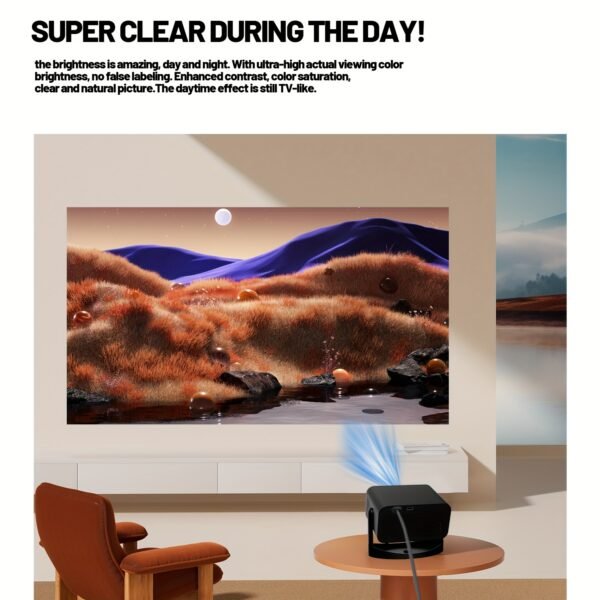 Full HD Smart Projector, Android, 5G WiFi Wireless Movie Projector, Projector Home Theater, Home Theater Projector, Projector Screen, Room Projector Connect to Mobile Phone 5G Sync, Compatible with - Image 13