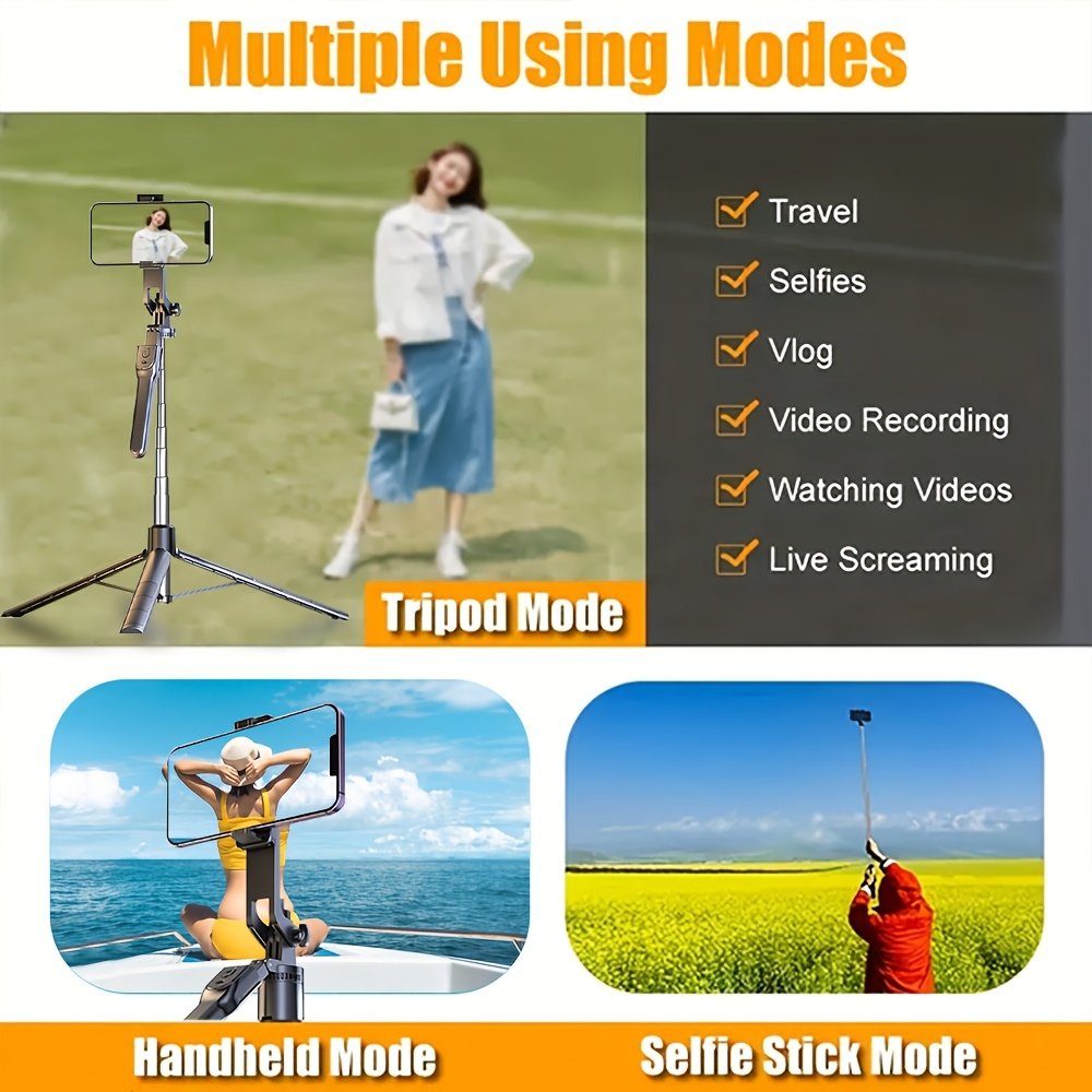 Portable Selfie Stick Tripod, 360 Degree Rotation, Multifunctional Outdoor Travel Tool, Live Broadcast, Mini Selfie and Video Log, Compact, Adjustable, Durable Smartphone Design - Image 14