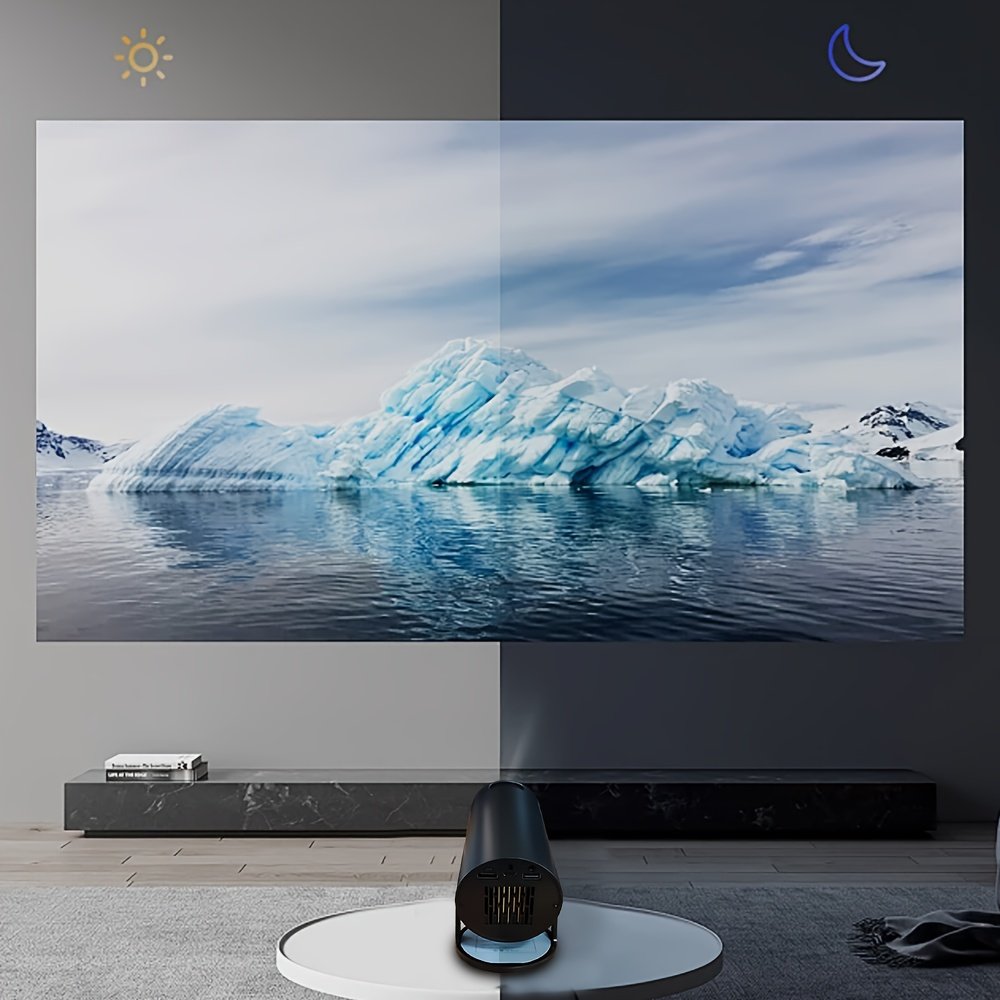 Portable HY300 Mini Projector with Dual WiFi - HD Display, USB Powered - Ideal for Home, Office & Dorms, Perfect Christmas Gift, Black - Image 8