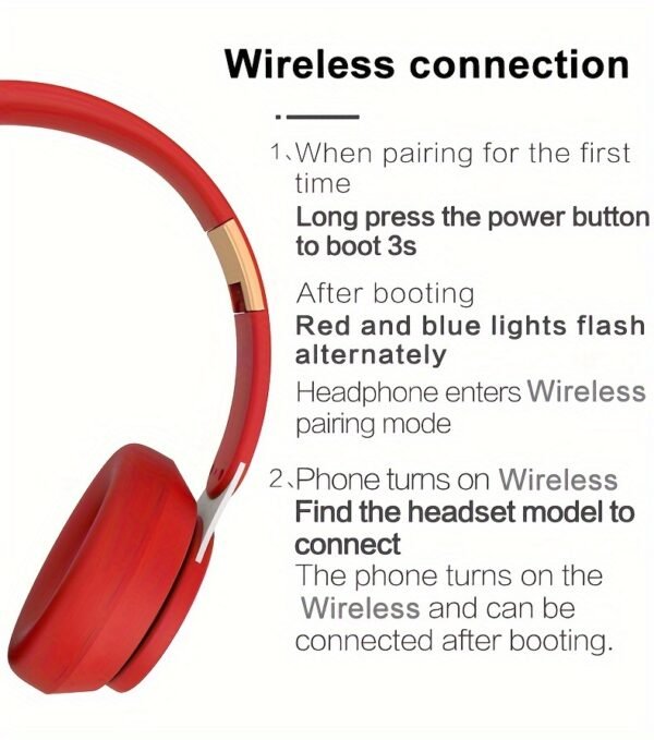 Wireless Headphones, Foldable Design, Compatible With Computers And Mobile Phones - Image 31