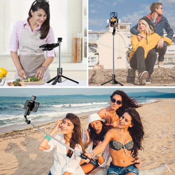 1pc Selfie Stick With Two Fill Light, Selfie Stick With Upgraded Tripod, Extra Long 45 Inch Flexible Phone Tripod With Detachable Remote Compatible With IPhone 14/14 Pro/13/13 Pro/12/12 Pro/11/11 Pro/XS Max/XS/XR/X/8/7 And Android Smartphones - Image 12