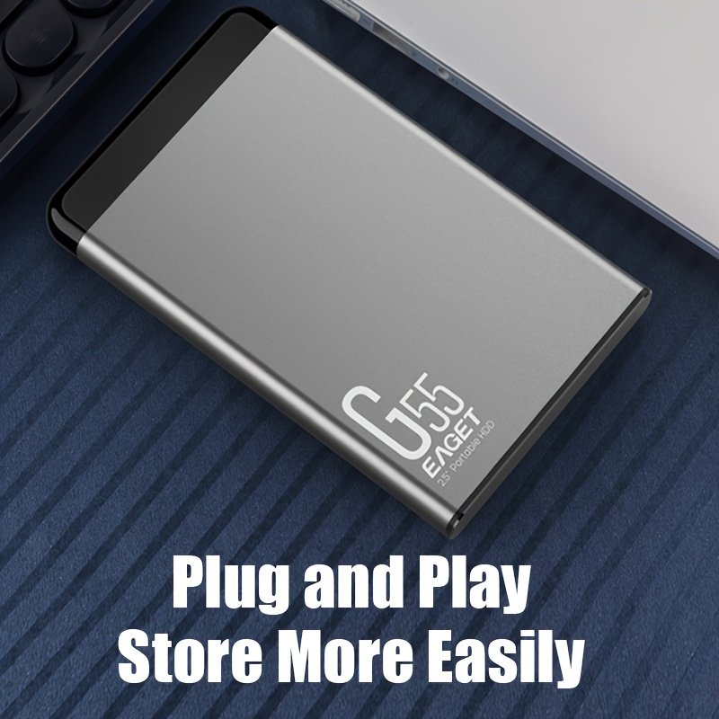 Eaget 6.35cm Portable HD External Hard Drive - Sleek Metal Enclosure, USB 3.0, Plug & Play, Available in 500GB/1TB - Ideal for PCs, for MacBook, PS4/5, Xbox, Smart TVs - Image 6
