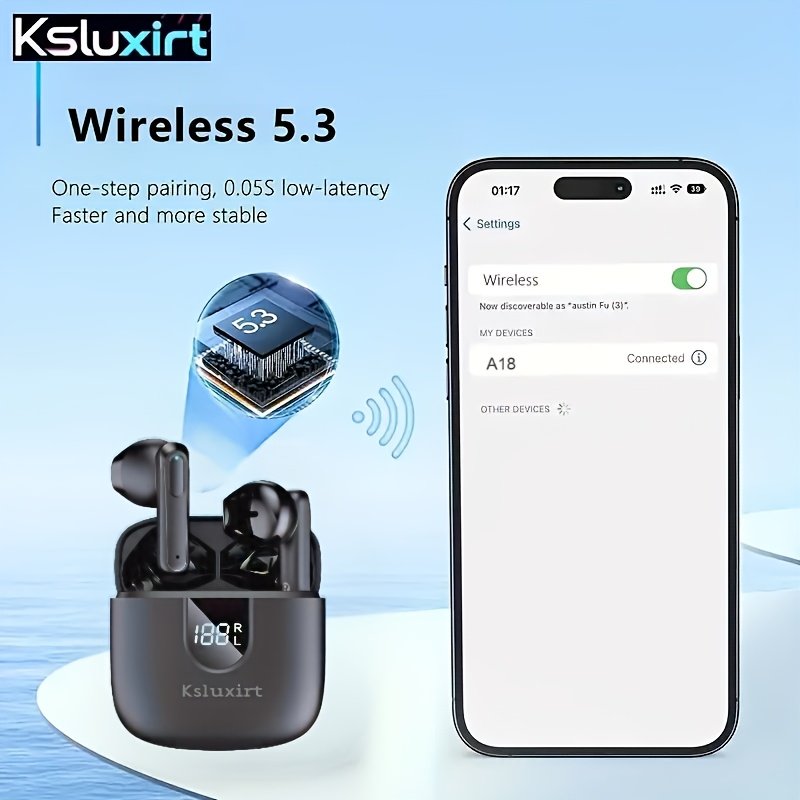 TWS Wireless Earphones, Voice Noise Canceling, HiFi Stereo, In-Ear Earphones With Microphone, LED Power Display, Charging Box - Image 3