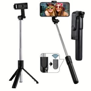 Versatile 3-in-1 Mobile Phone Selfie Stick Tripod with 360° Rotation - Ideal for Photography, Vlogging & Live Streaming | Compact, Lightweight & Travel-Friendly with Wireless Remote, Anti-Shake Feature, Compatible with All Smartphones, Selfie Stick for Ph