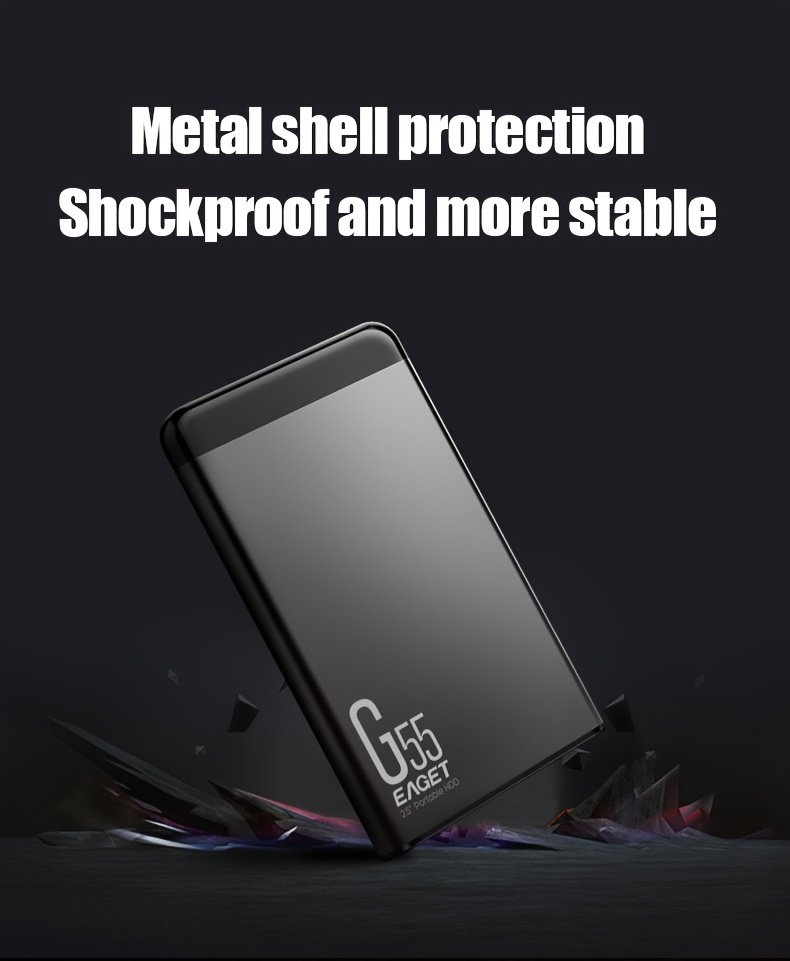 Eaget 6.35cm Portable HD External Hard Drive - Sleek Metal Enclosure, USB 3.0, Plug & Play, Available in 500GB/1TB - Ideal for PCs, for MacBook, PS4/5, Xbox, Smart TVs - Image 11