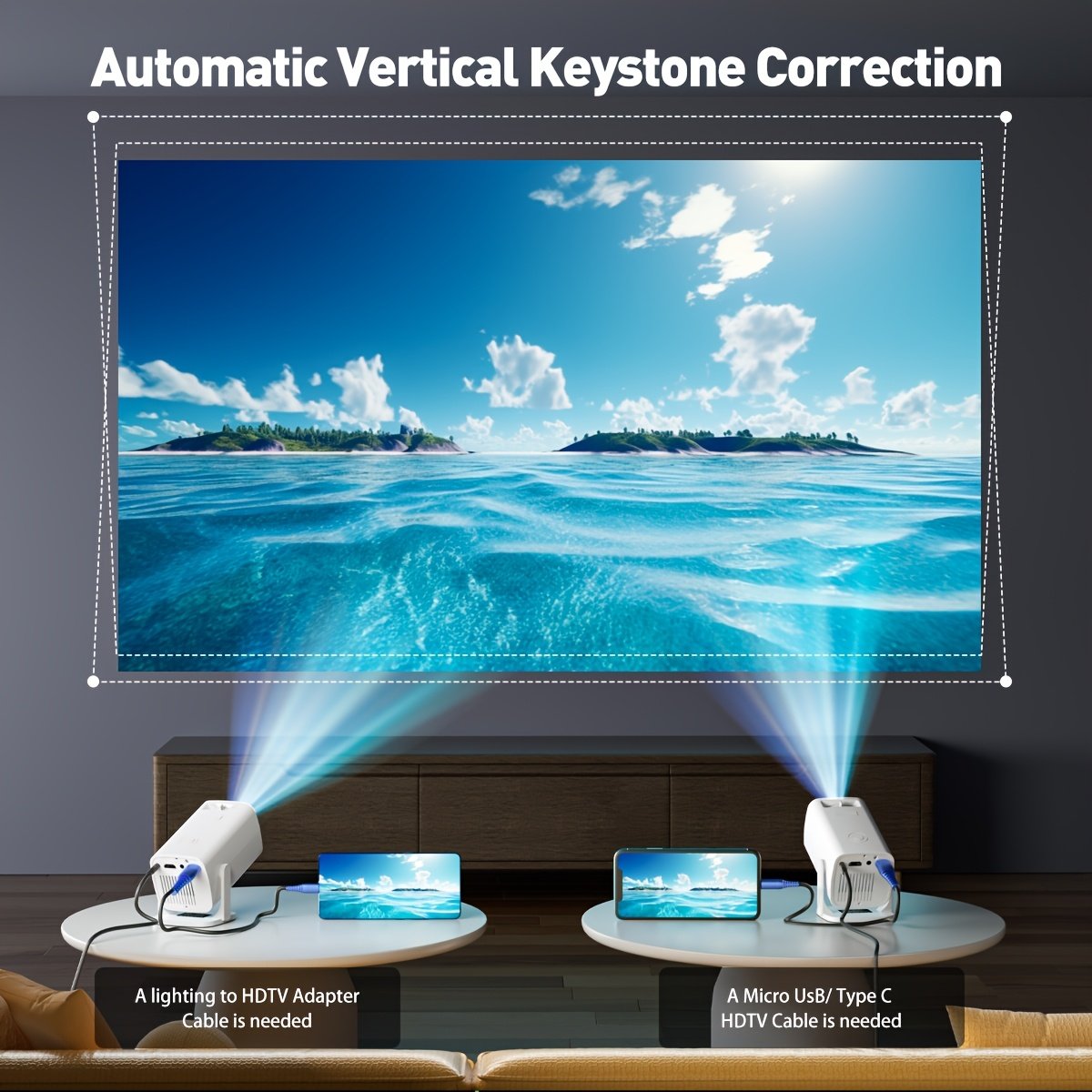 2025 Smart Portable Mini Projector with a 180° Flexible Projection Angle, Suitable for Home Theaters, Compatible with USB, AV, TV Box, Laptops, And SD Memory Cards - Enhance Your Movie, TV, And Gaming Experience for Office, School, And Meetings. - Image 12