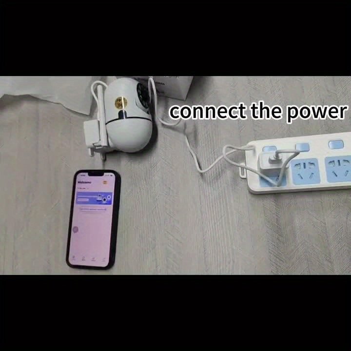 A surveillance camera, two-way intercom home security system, color night vision, AI motion detection, wall hanging, PTZ, two-way audio, application control, USB power supply, support for Wi-Fi, suitable for Christmas and New Year.(charger removed) - Image 7