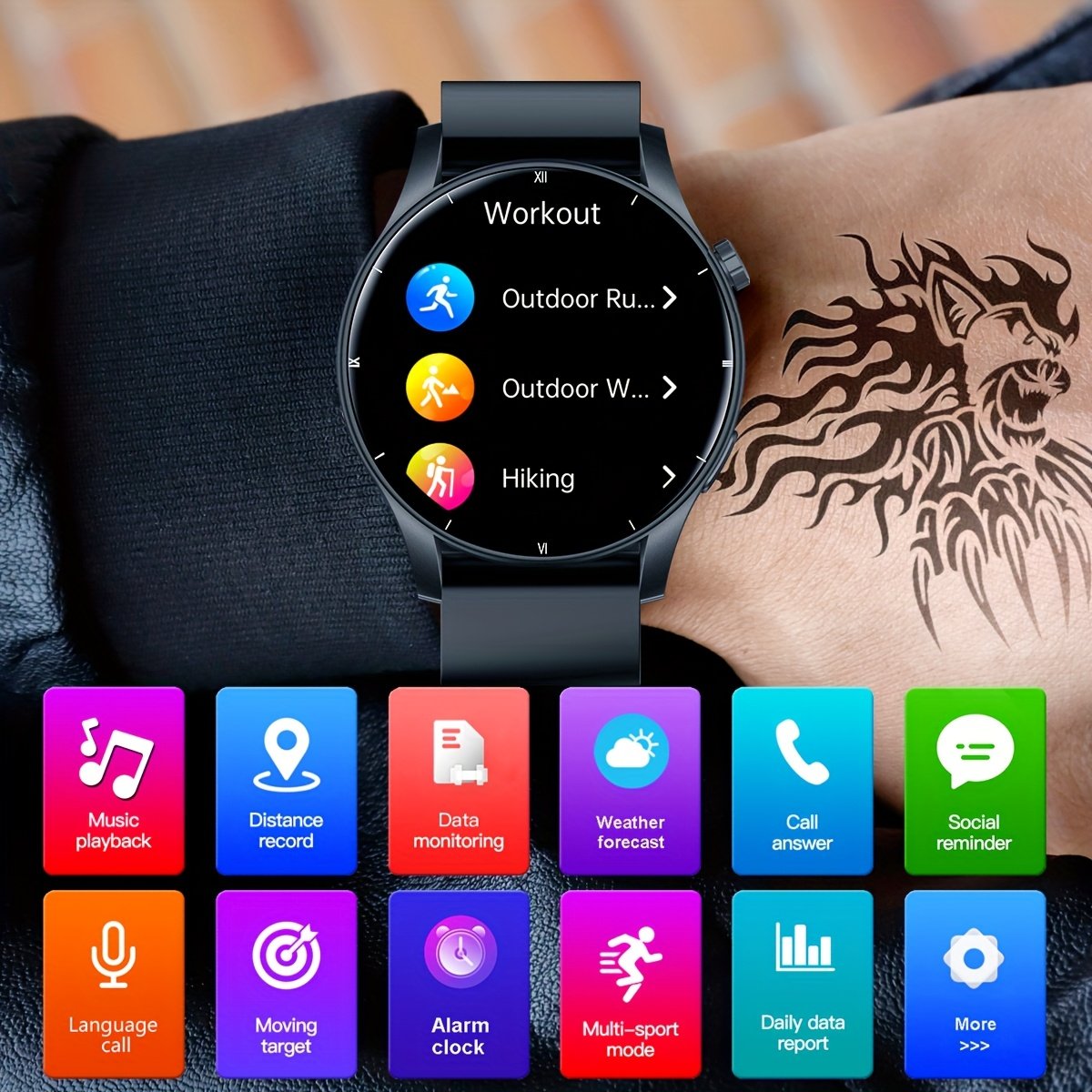 1pc V25Z Smart Watch with Call Function, Pedometer, Calorie Counter, Compatible with Android & iPhone, Wireless 5.3, USB Charging, 3.53cm TFT Screen, 360p Resolution, 90% Screen Ratio, AB5681G Chip, Rechargeable Lithium Polymer Battery, Plastic Body, Sili - Image 5