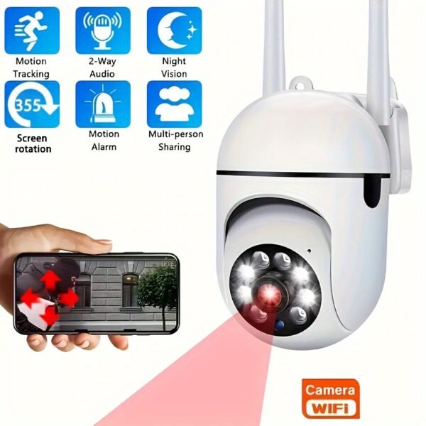 OURLIFE 1080P HD Wireless Security Camera with Color Night Vision, Two-Way Audio, Pan/Tilt/Zoom - WiFi Enabled Smart Home & Pet Tracking Camera, Perfect Christmas & Thanksgiving Gift - Image 5