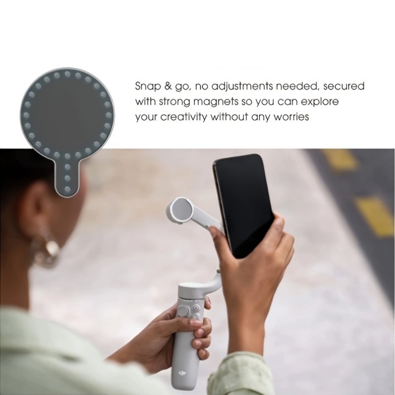 Aluminum Alloy Magnetic Phone Mount for DJI Gimbal, Compatible with OM4/OM4 SE/OM5/OM6, Secure Smartphone Attachment Accessory - Image 3