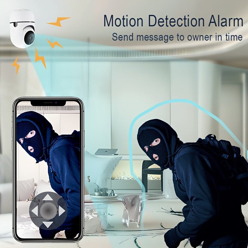 1pc YIIYRY Smart Home Security camera - Wireless, remote viewing mobile app, automatic tracking, color night vision, USB power, baby monitor, suitable for babies, babysitters, home monitoring, does not include SD card - Image 8