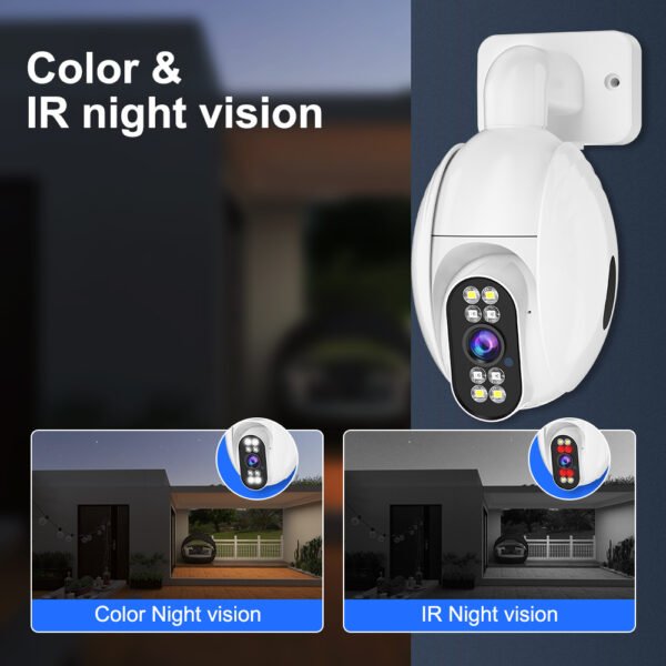 WJG 1080P HD Wireless WiFi Security Camera, Outdoor Wall Hanging, IPX4 Waterproof, Color Night Vision, AI Motion Detection, Two-Way Audio, Real-Time Video Recording, USB Powered, No Battery Required, Mini Camera Wireless - Image 4