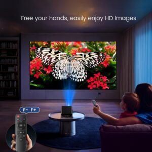 Portable Micro Native Projector - 1080P Full HD Projector with 5G Wireless Wifi, 3000 Lumens Brightness, Built-in Speaker for Living Room or Bedroom Home Theater, WIFI/USB/AV/HDTV compatible.