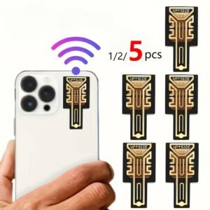 Mobile Phone Signal Sticker Download Speed Enhancement Sticker Carbon Ink PVC Line, Network Signal Auxiliary Enhancement Sticker, Easy to Install No Battery 1/3/6/10pcs
