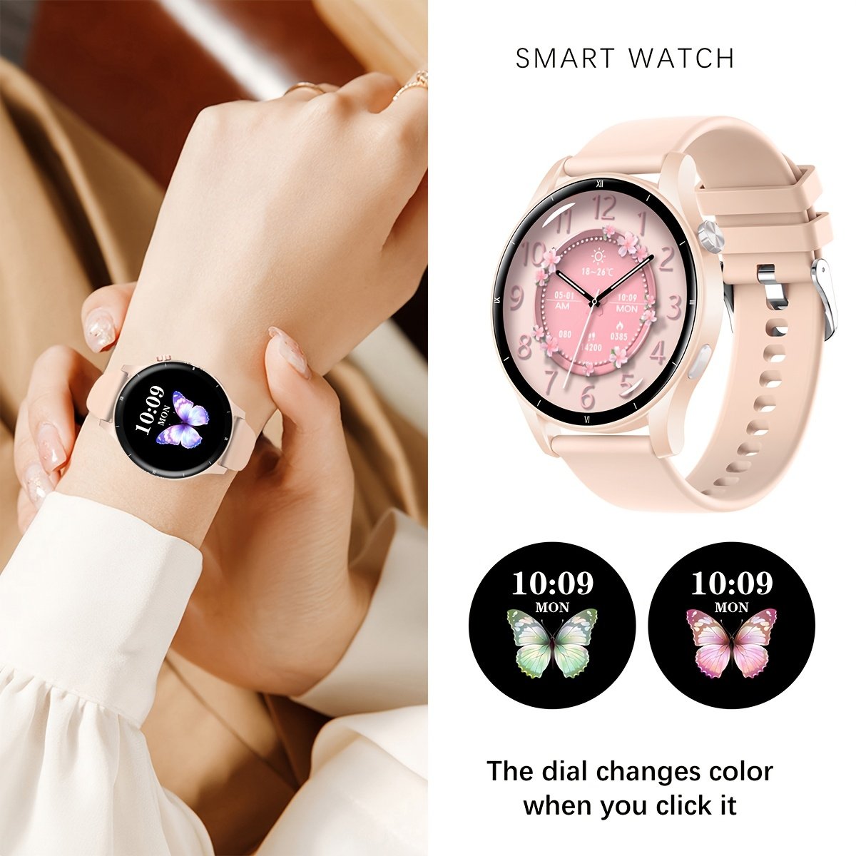 COIUSOR Men'S Smart Watch, 3.53cm TFT Display, IP68 Water Resistant, 360p Wireless 5.0, USB Charging, Long-Lasting 300mAh Lithium Polymer Battery, Call & SMS Reminders, App Notifications, Silicone Strap, Outdoor Fitness Tracker, Flashlight Function, Compa - Image 10