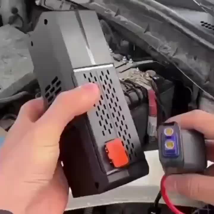 1 Portable Emergency Car Jump Starter with Air Pump & Power Bank - USB Rechargeable, Semi-Automatic, ABS Material, Black - Ideal for Christmas, Valentine's, Thanksgiving - Features Digital Display & Inflates Large Tires - Image 11