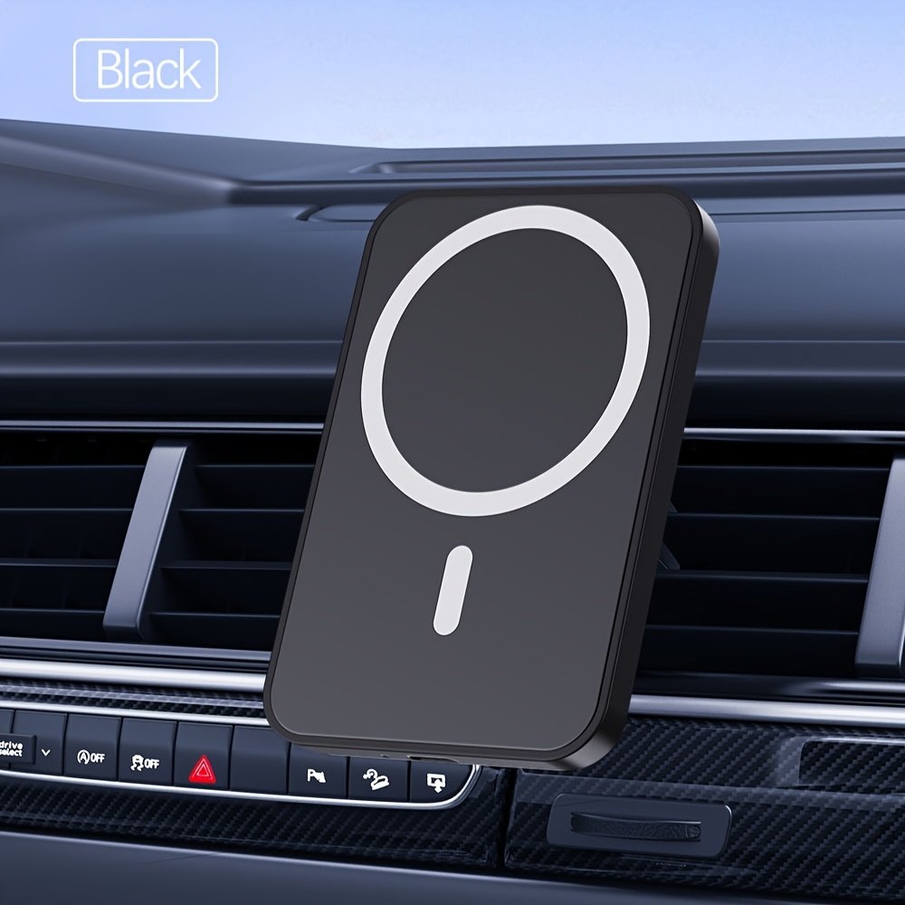 15W Fast-Charging Portable Wireless Car Charger - USB-Powered, Quick Charge Adapter with One-Handed Retrieval & Secure Placement, Ideal for Dashboard/Air Vent Mounting - Image 4