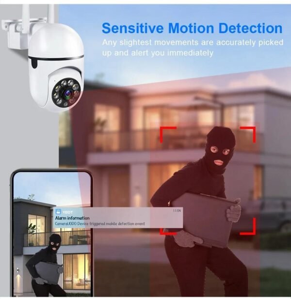 2MP Wireless Security PTZ Camera with Wifi for Outdoor Use, Featuring 4X Zoom, AI Human Tracking, Two-Way Audio, And HD Night Vision in Color. - Image 18