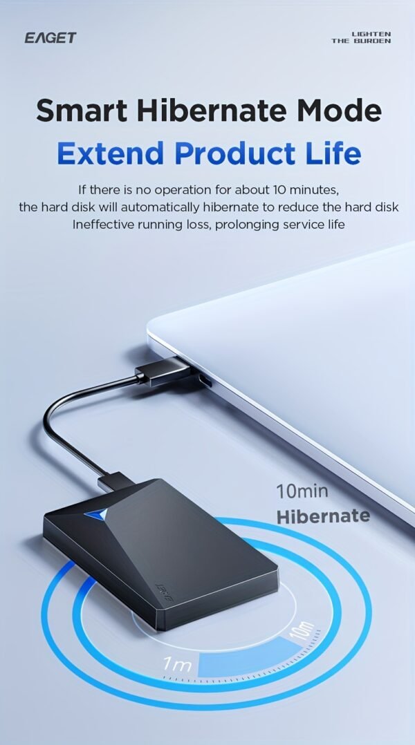1pc EAGET Portable External Hard Drive - 6.35cm Mechanical HDD with USB 3.0, NTFS File System, Plug and Play Design for PC, Mac, Laptop, PS4, Xbox One - 250GB/320GB/500GB Options - Image 17