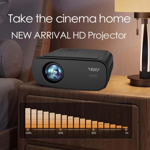 VEXY 1080P Full HD Projector with WiFi 6 and Wireless Two-way, 500ANSI Lumens, Support 4K Decoding, Movie Video Home Theater Projector, Maximum 7.62 meter Display, Electric Focus, Compatible with iOS/Android/TV Stick/HDTV/USB/Laptop/Desktop/Smartphone - Image 4