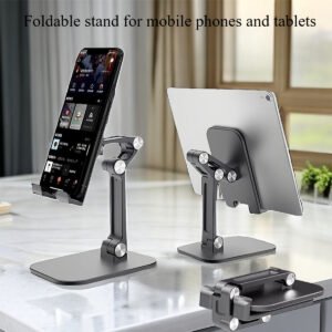 Adjustable Desktop Stand for Mobile Phones and Tablets, ABS Material, Foldable and Liftable Lazy Bracket, Multi-Functional for Internet Celebrity Live Broadcasts