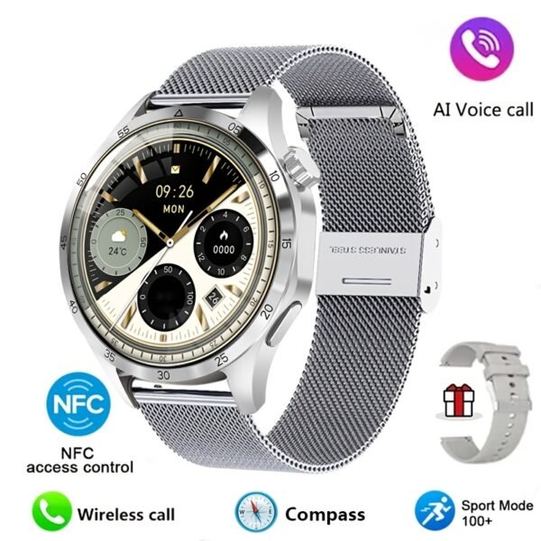 2024 GT4 Pro Smartwatch for Men and Women - 1.53-inch AMOLED HD Screen, 360x360 Resolution, Wireless Calling, NFC, USB Charging, Wireless 5.0, New, Smartwatch, Paearofero - Image 9