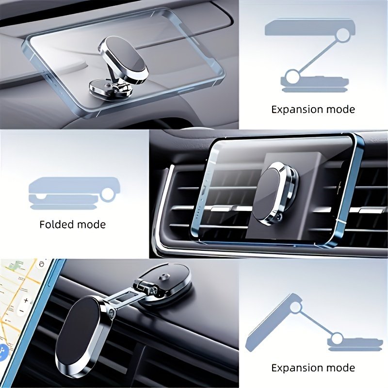 1pc 360 Degree Rotating Magnetic Car Dashboard Mount, Zinc Alloy Universal Adjustable Phone Holder, Ergonomic Memory Foam Wrist Rest, Non-Waterproof, for Office and Gaming - Image 5