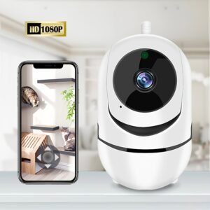 1pc YIIYRY Smart Home Security camera - Wireless, remote viewing mobile app, automatic tracking, color night vision, USB power, baby monitor, suitable for babies, babysitters, home monitoring, does not include SD card