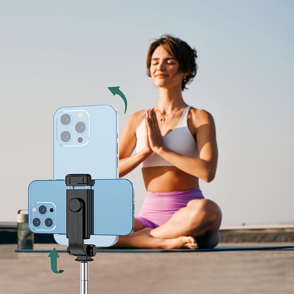 1pc Selfie Stick with Wireless Link Function, 360-degree Rotation, Mobile Phone Tripod, Video Shooting, Anti-slip and Anti-shake, Essential Shooting Tool for Travel - Image 10