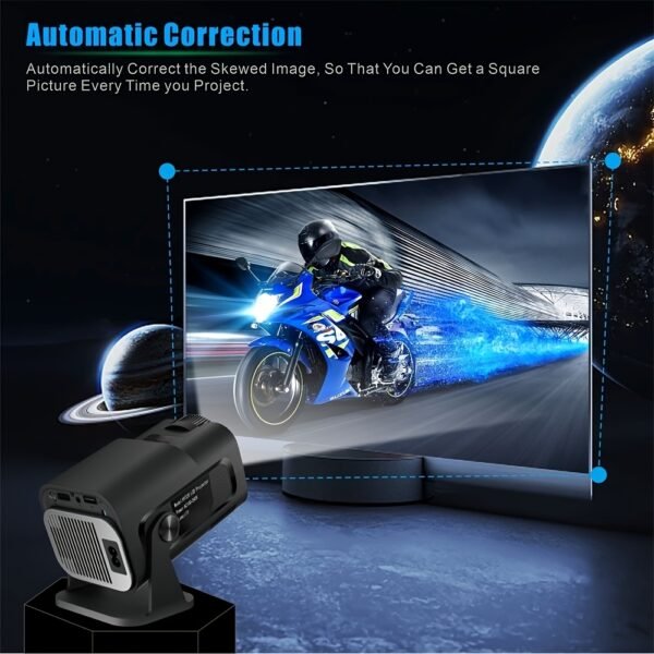 Popular HY320 Mini Projector 4K Ultra HD, Andro 11.0, Lightweight and Portable 720P 320ANSI Portable Wireless Home Cinema 180 ° Projection Multi angle Adjustment - Image 2