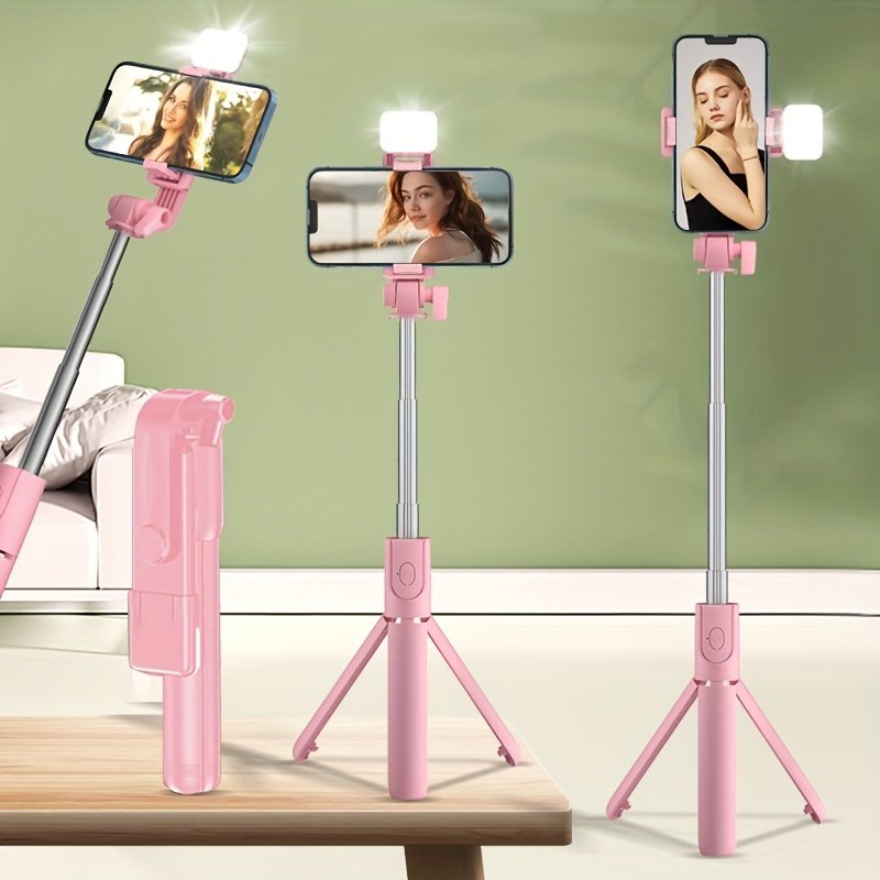Selfie Stick with Tripod Stand, Portable Wireless Remote Control, 36V Battery Operated, Mini Size for Travel, Essential for Mobile Photography and Videography - Image 8