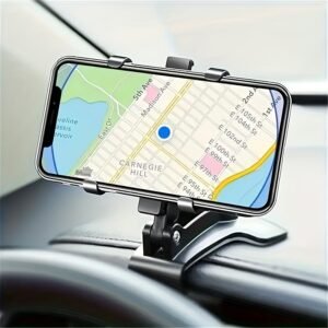 Universal - Car Phone Holder, ABS Material, Multifunctional 360° Adjustable Spring Clip, Suitable for 7.62-17.78 cm Devices