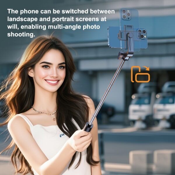 YIIOJUU 1pc 104.14cm Retractable All-in-One Smartphone Selfie Stick - 360° Rotating Tripod Holder, Wireless Remote Control, Ultra-Portable Compact Design Suitable for iPhone/Samsung/Android Phones, Perfect for Travel and Content Creation - Image 5