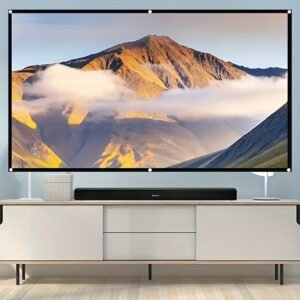 1pc Projector Anti-Light Black Edge Screen, 4K HD 3D Movie Projector, Portable And Foldable, Polyester Fabric, Wireless And Battery-Free for Home Cinema, Outdoor And Indoor Use