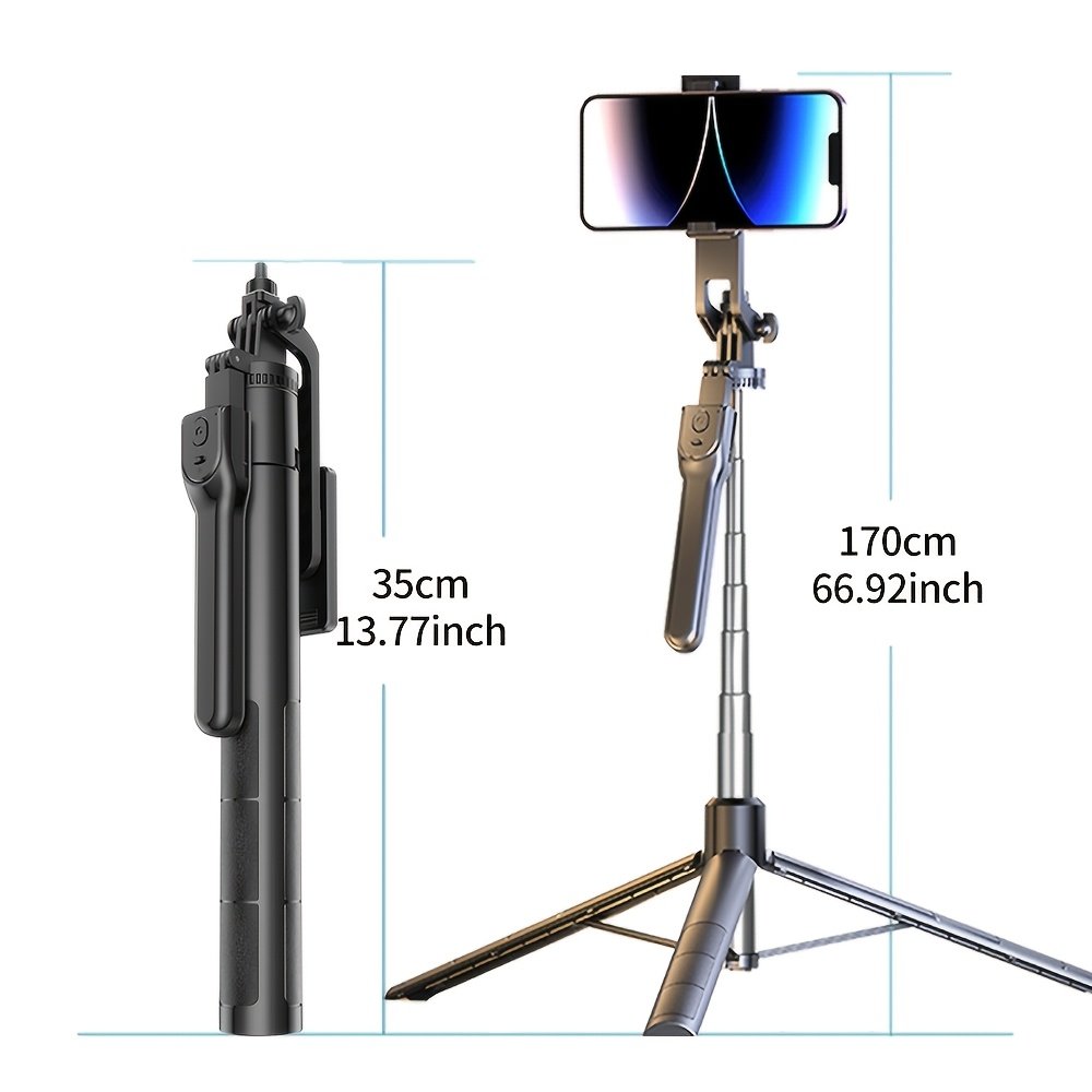 Portable Selfie Stick Tripod, 360 Degree Rotation, Multifunctional Outdoor Travel Tool, Live Broadcast, Mini Selfie and Video Log, Compact, Adjustable, Durable Smartphone Design - Image 7
